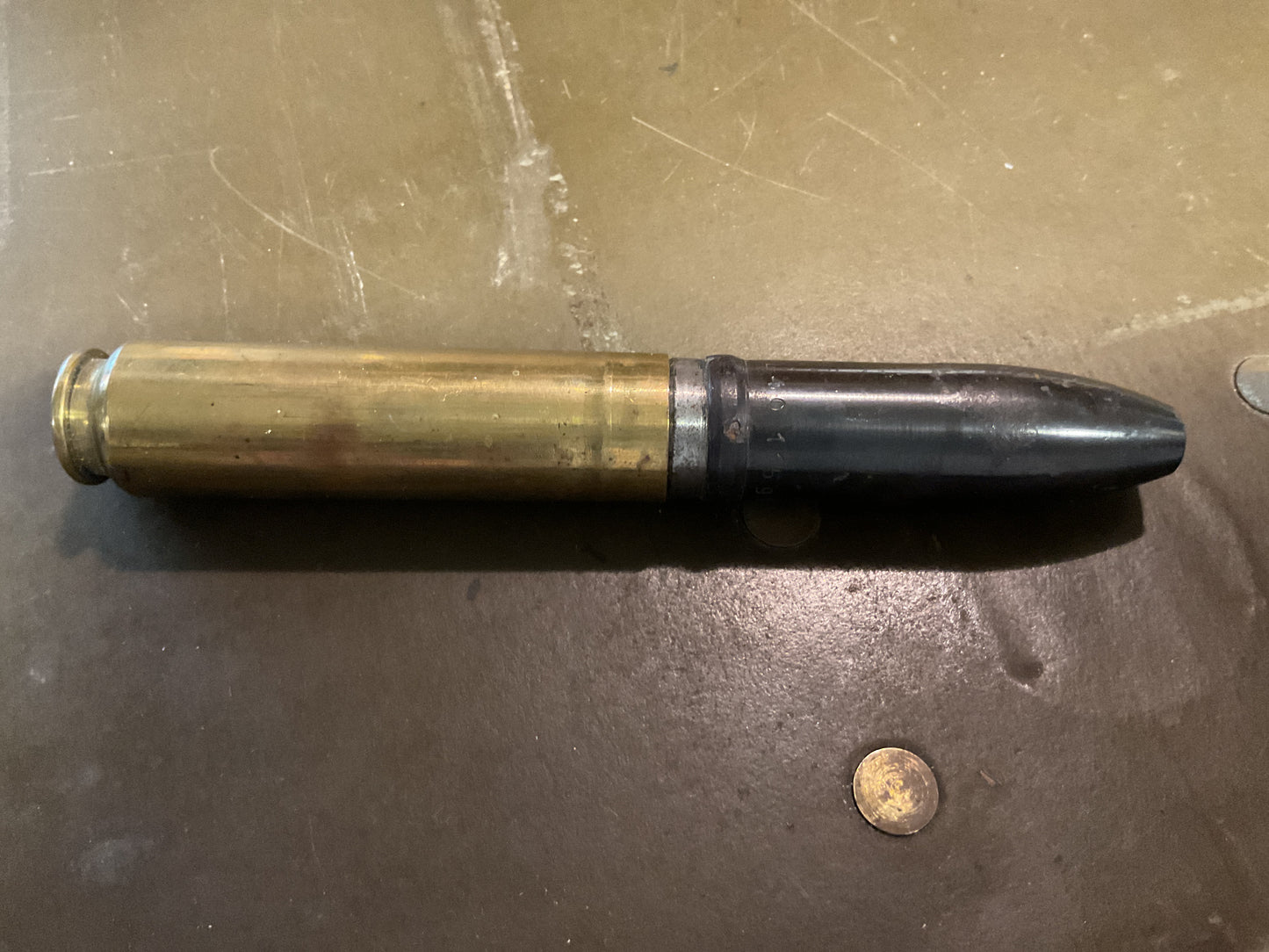 Inert 20x72mm RB Shell with Solid Steel Flat Nose Projectile