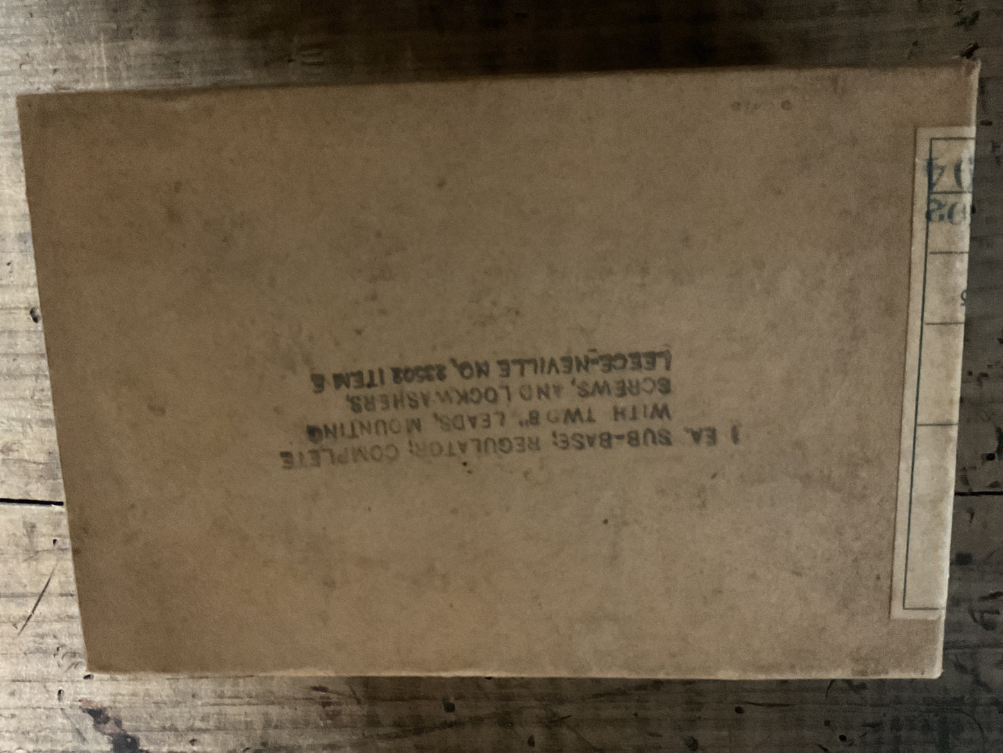 WWII Base Voltage Regulator-Leece Neville Service Part Number 23502-Original Box