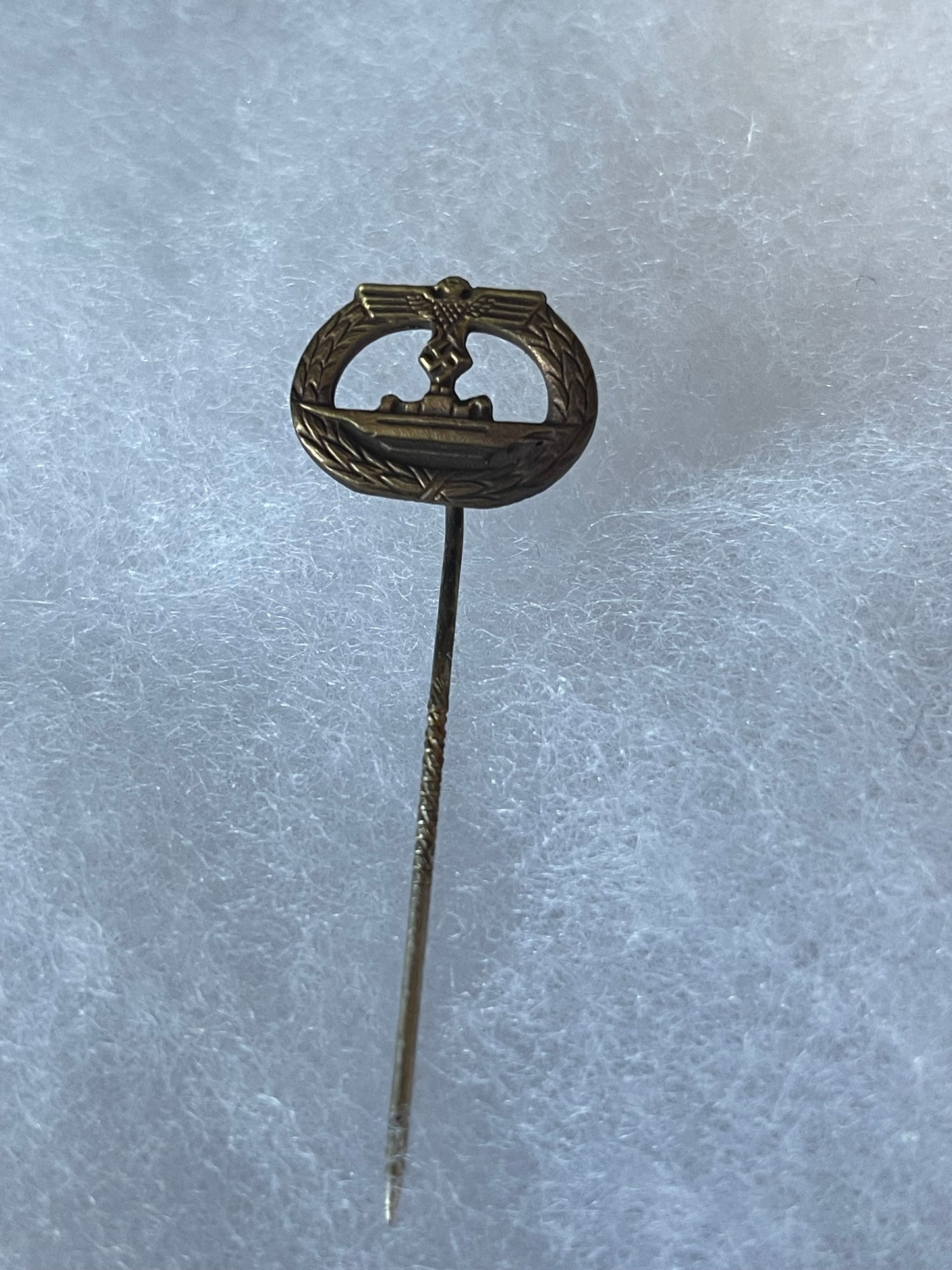 WWII German Kriegsmarine U-Boat War Badge Stick Pin