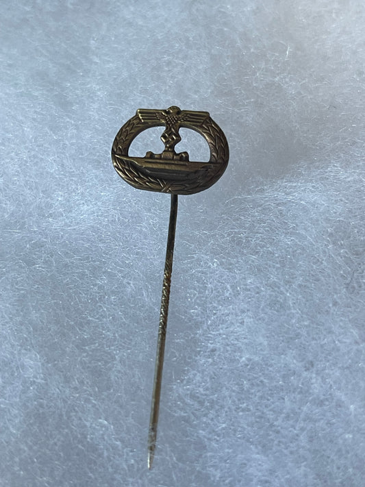 WWII German Kriegsmarine U-Boat War Badge Stick Pin