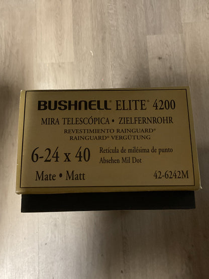 Bushnell Elite 4200 6-24x40 Matte Riflescope w/ Multi-X Reticle w/ Original Box & Papers