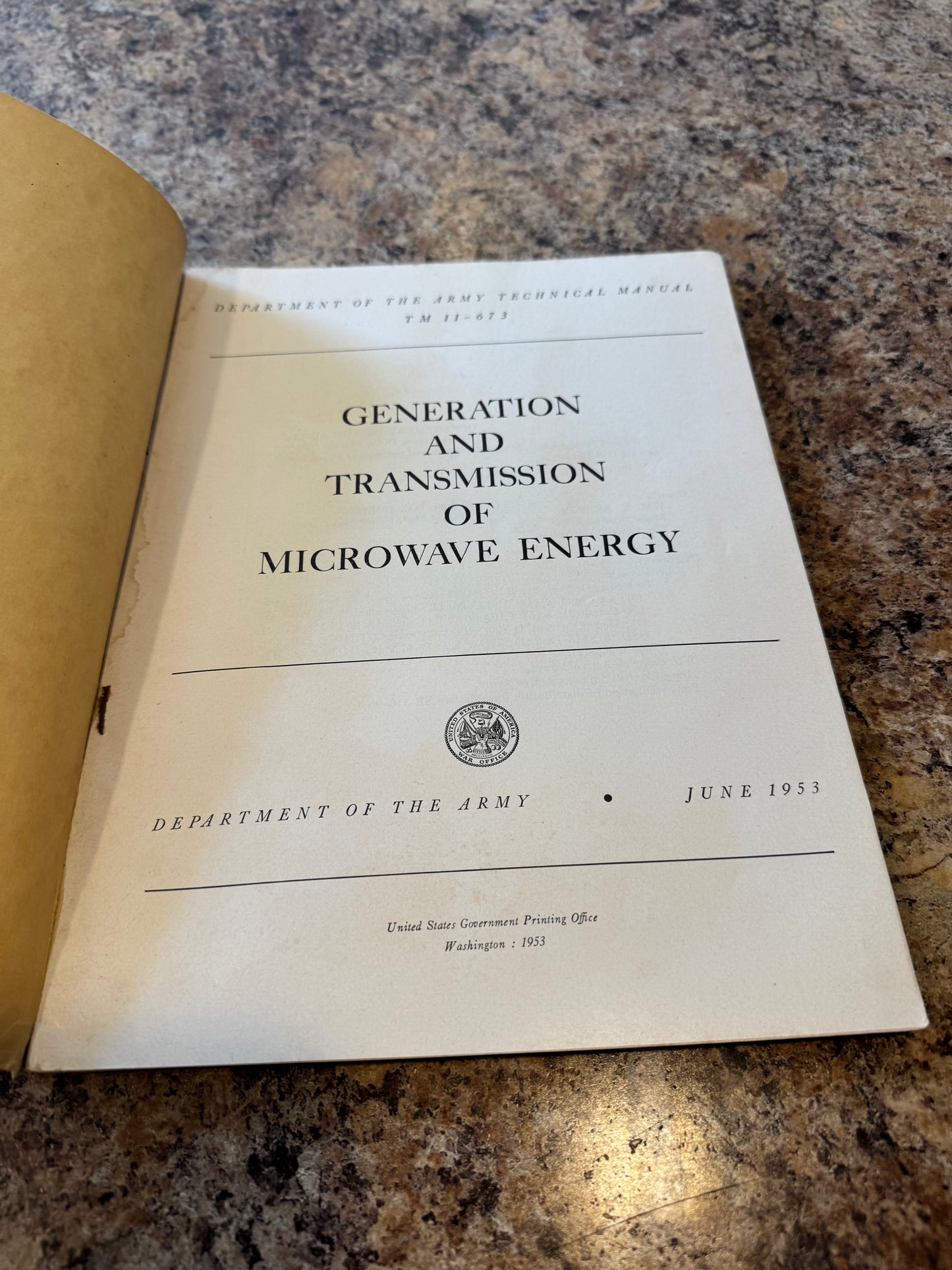 US Army TM 11-673 Microwave Energy Manual (1953)