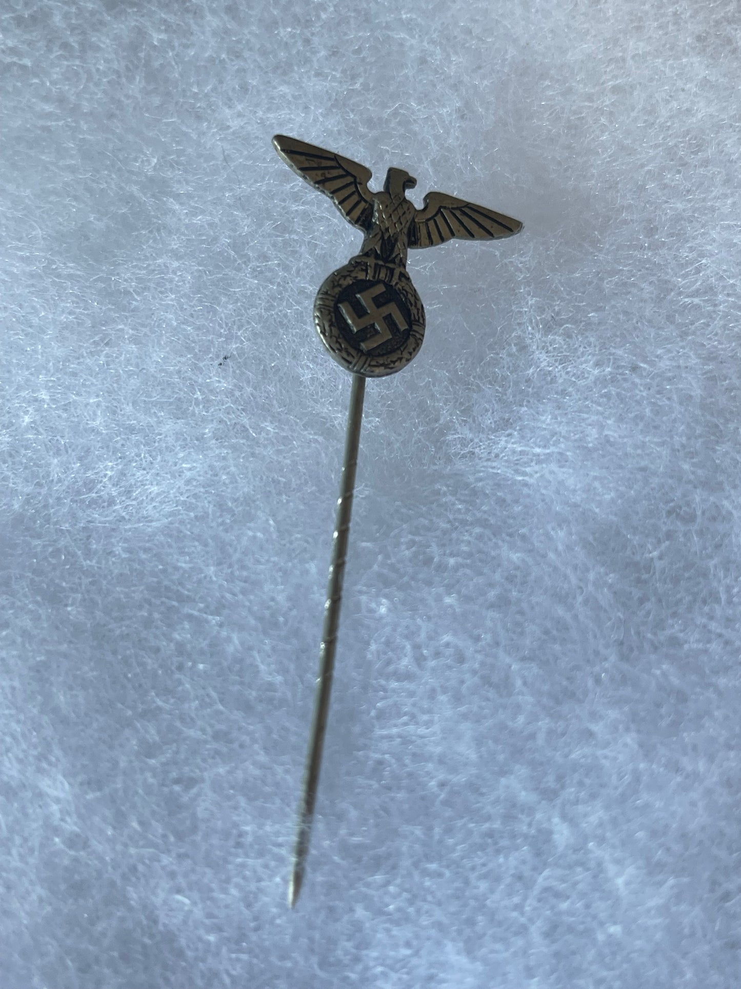 Original Early NSDAP Eagle Stick Pin – Ges. Gesch. Marked Political Lapel Pin