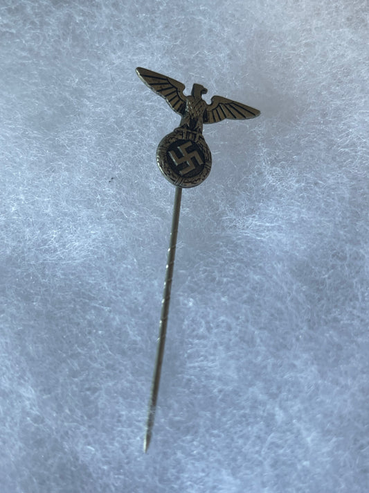 Original Early NSDAP Eagle Stick Pin – Ges. Gesch. Marked Political Lapel Pin