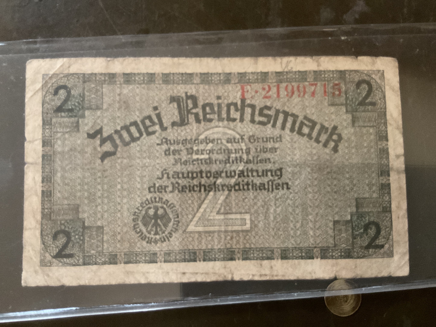 WWII German Occupation Currency- 2 Reichsmark