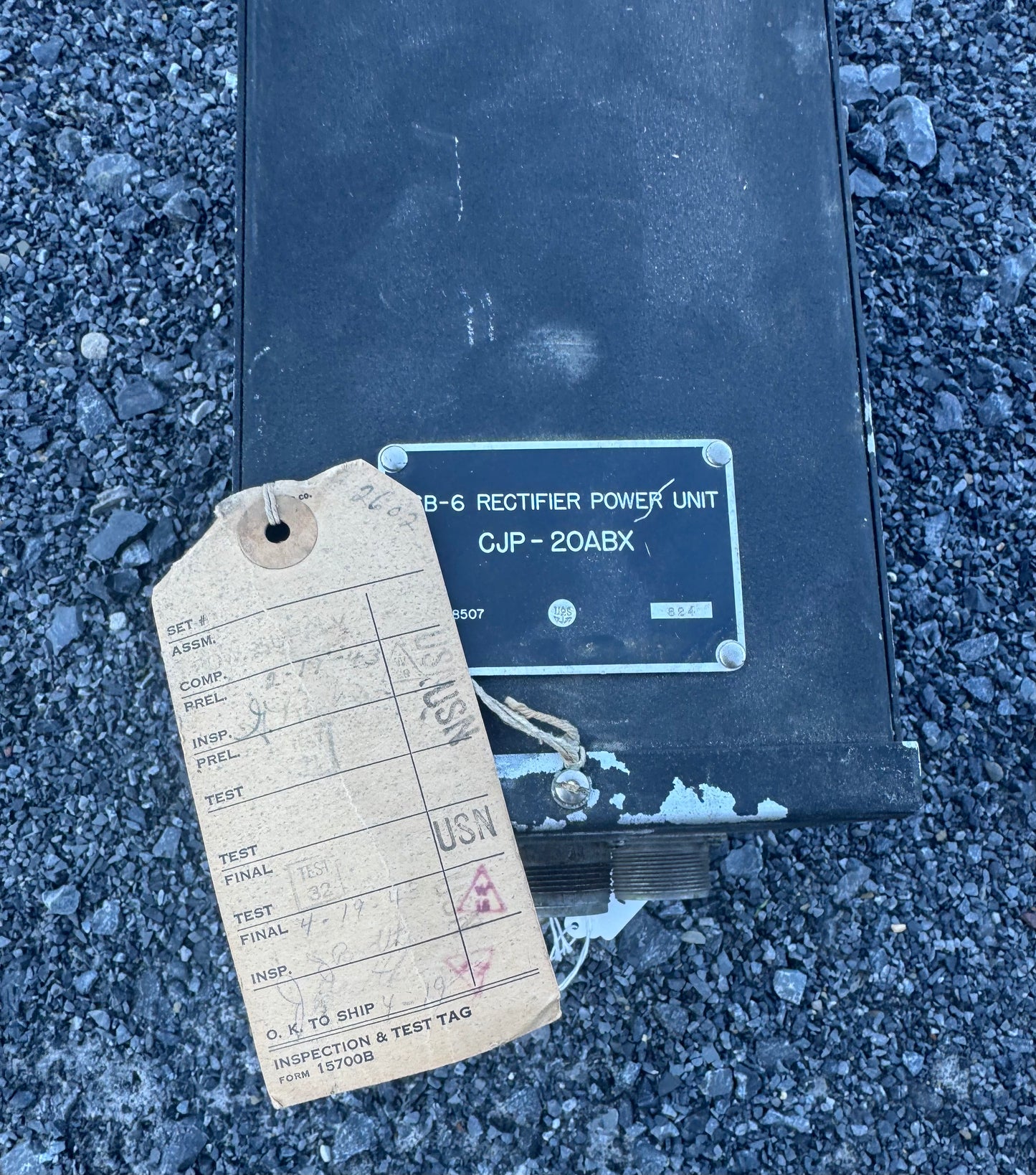 WWII U.S. Navy CJP-20ABX B-6 Rectifier Power Unit Radar Power Supply