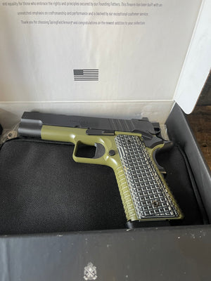 Springfield Armory Emissary Commander 1911 .45 ACP – Bazooka Green w/ Box