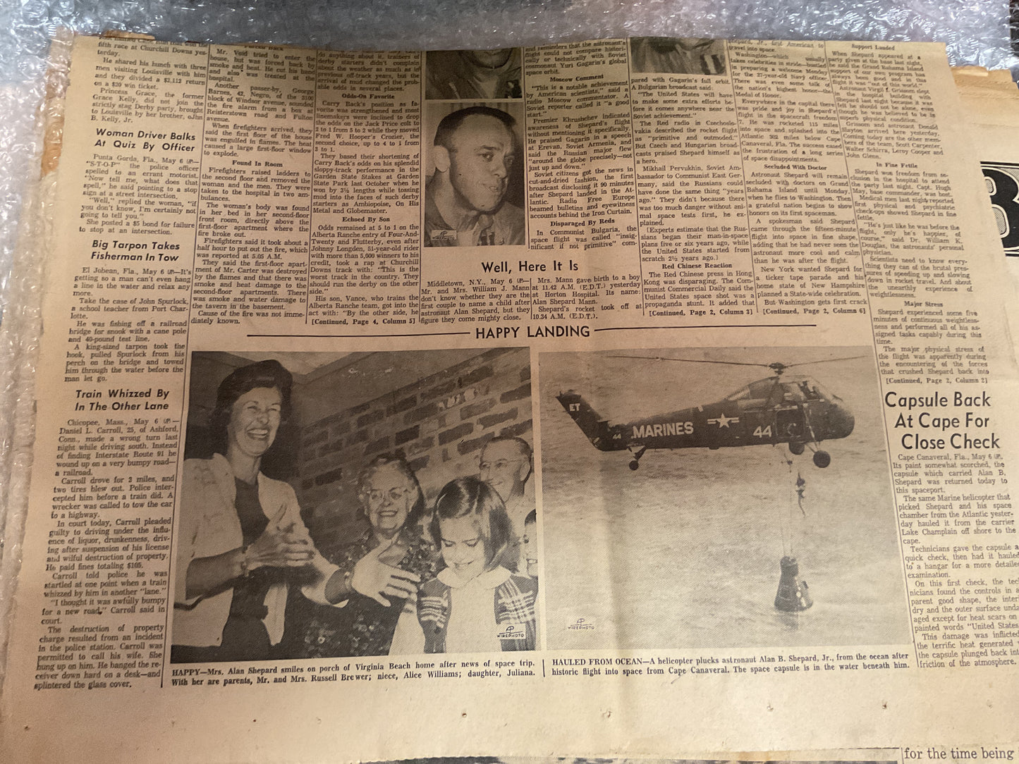 The Evening Sun May 6, 1961 “Shepard”