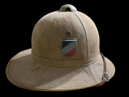 Reproduction WWII German Heer Tropical Pith Helmet-Afrika Korps Style-Tropenhelm-1944 Marked