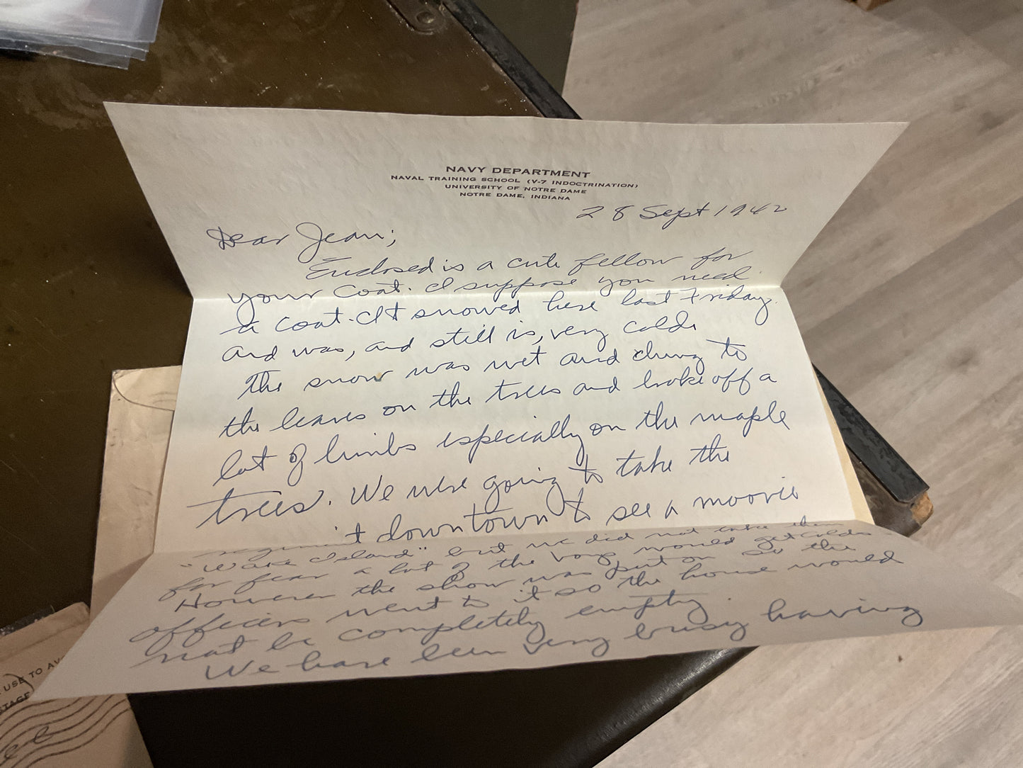 WWII Letters Home from Same author (Daddy) to daughter (Jean)