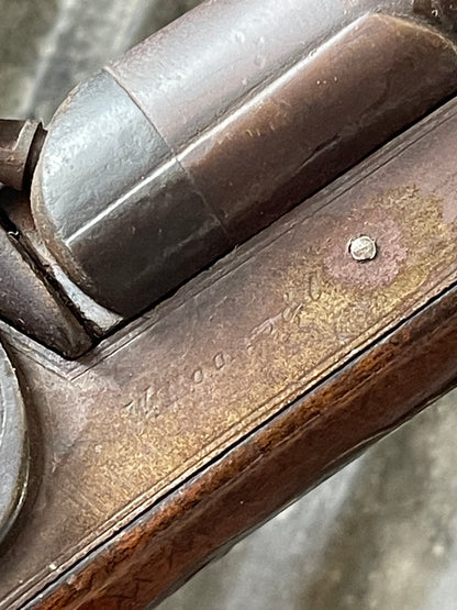W. Moore Double Barrel Side-by-Side Percussion Shotgun 12 Gauge Antique Black Powder