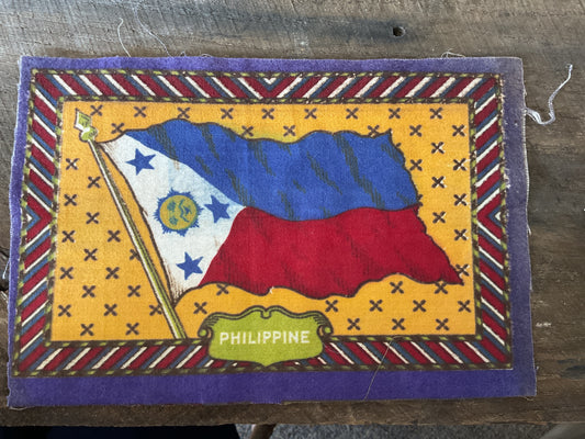 WWI Tobacco Felt Flag (approx 9x6)