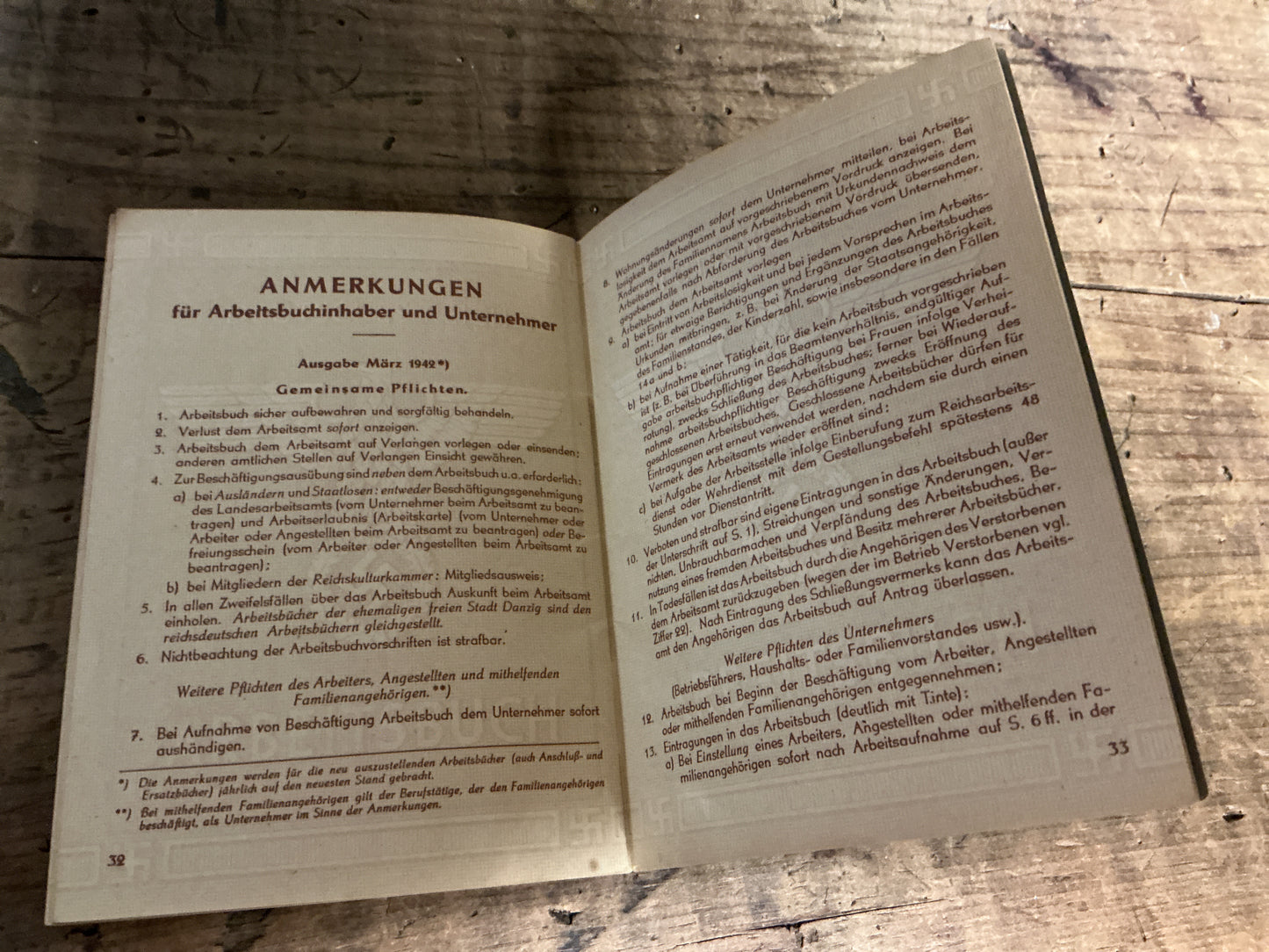 Original WWII German Third Reich Arbeitsbuch & Portrait Photo-Named Deutsche Reichsbahn Worker, Gerhard Becker-1944 Issue