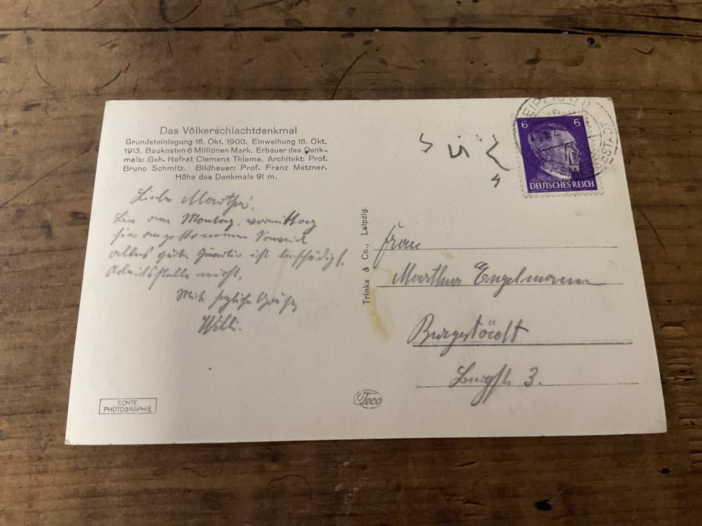 WWII German Engelmann Family Feldpost & Postcard Archive-Burgstadt Saxony 1940-1942-Military Unit Stamps