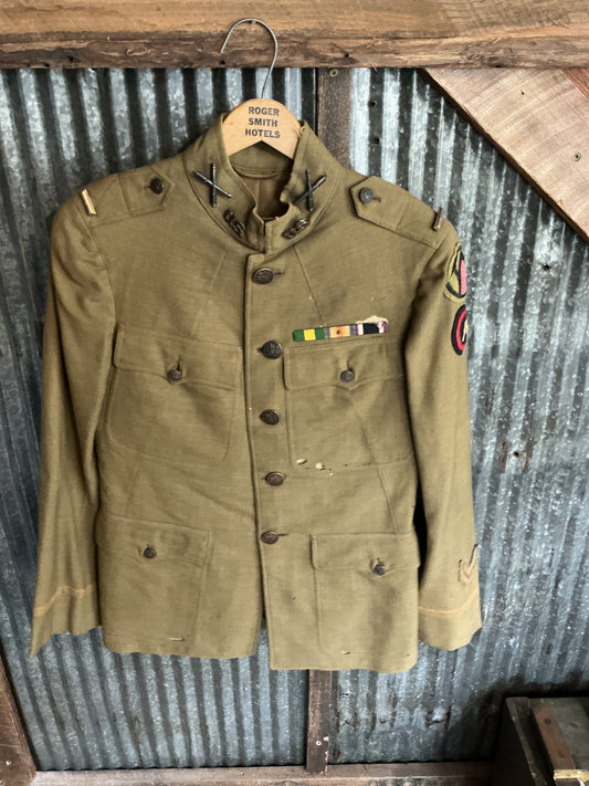 WWI U.S. Army M1912 Officers Service Coat-2nd Lieutenant -89th Infantry Division-Hart, Schaffer & Marx Tailored