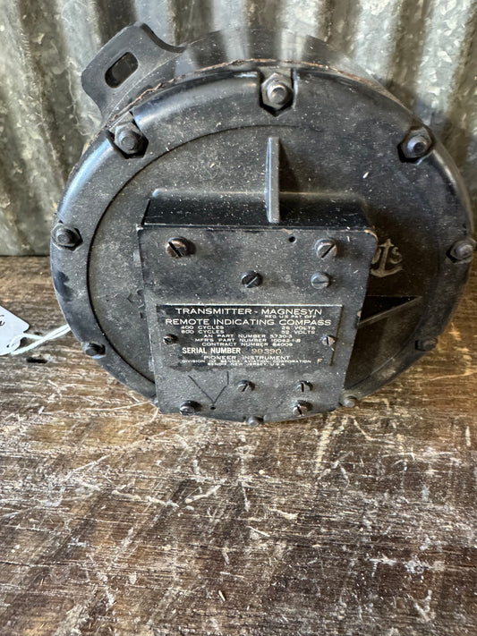 WWII Pioneer Instrument Transmitter Magnesyn Remote Indicating Compass 400Hz Aircraft Compass Unit