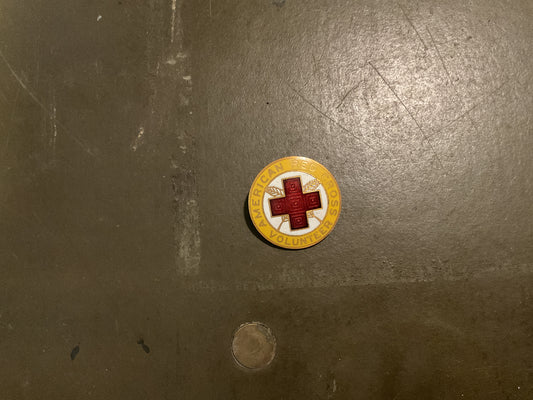 Bronze Enameled WWII Era (1940’s) Staff Assistant American Red Cross Volunteer Pin