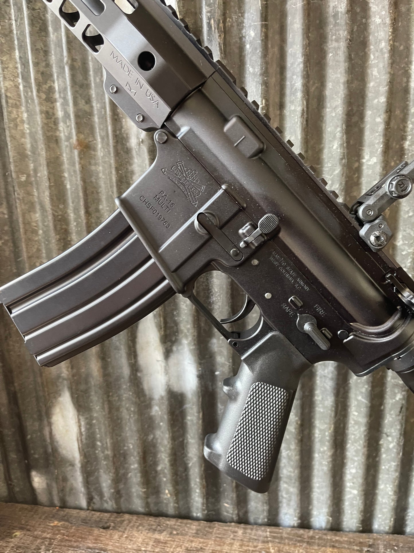 PSA PA-15 Multi 5.56 NATO AR-15 Rifle – 15” M-LOK Rail – Flip-Up Sights
