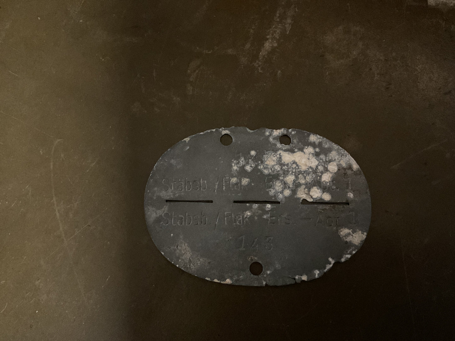 WWII German Dog Tag Wartime Issue