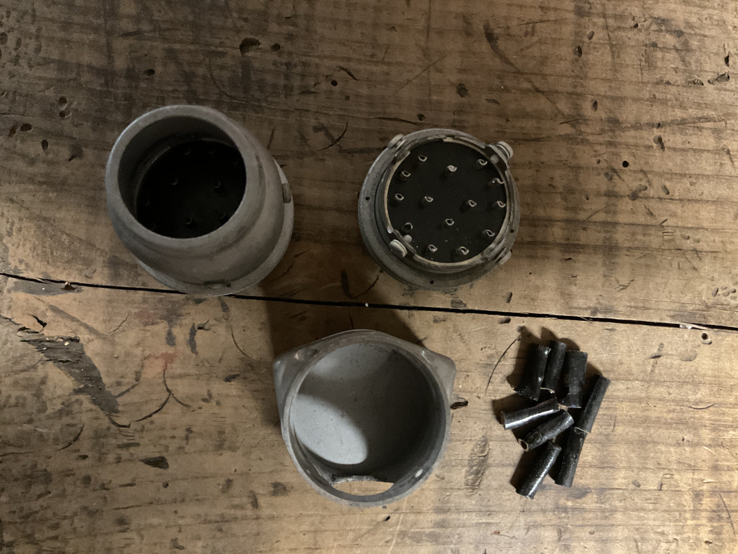 WWII U.S. Military Multi-Pin Electrical Connector Assembly-Cannon Plug Type-Aircraft/Radar Component