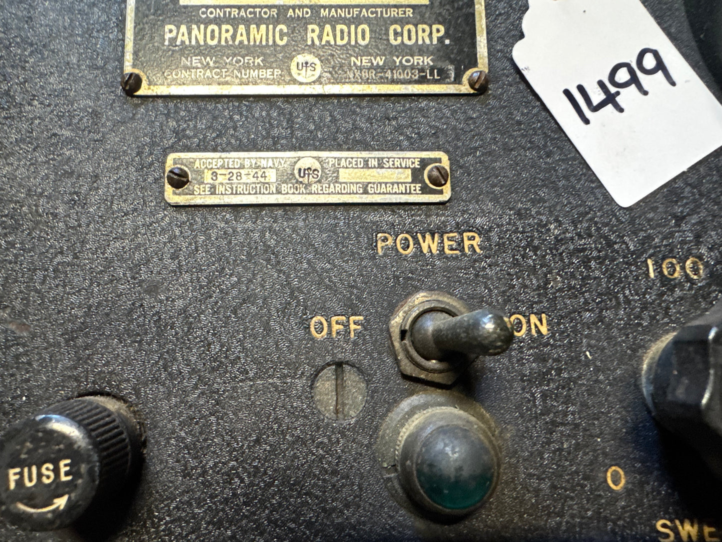 WWII Navy Bureau of Ships Model RCX Panoramic Radio Adaptor