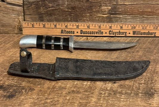 WWII Theatre Knife-Black & Silver
