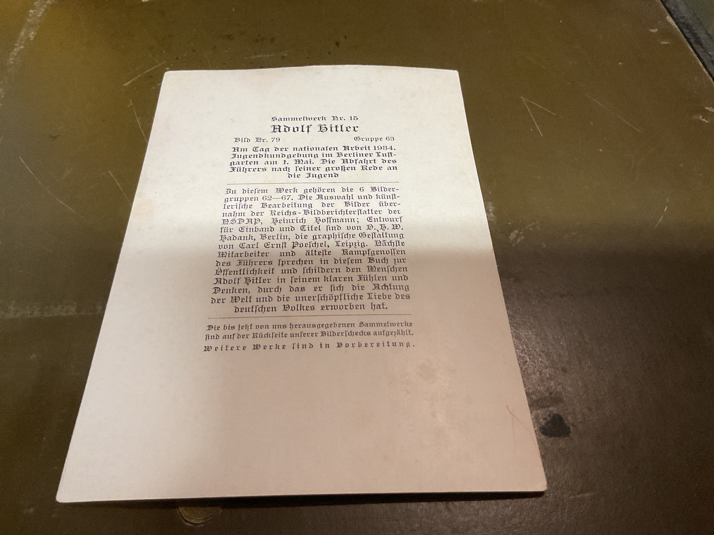 WWII German Propaganda Card
