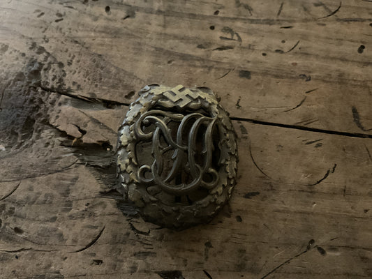 Original WWII German DRL Sports Badge-Bronze Grade-Maker marked “ Weinstein Jena”