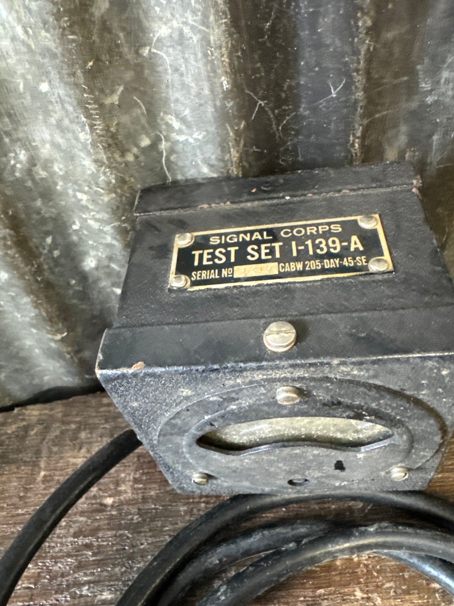 Signal Corps Test Set I-139-A Milliameter Test Instrument