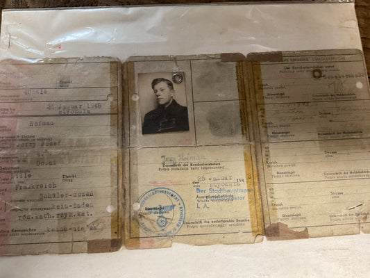 Original 1948 Allied Occupation German ID-Issued to a Polish Citizen w/ Photograph