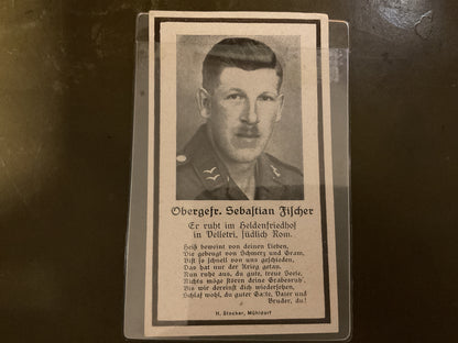 WWII German Death Card Flak Battery