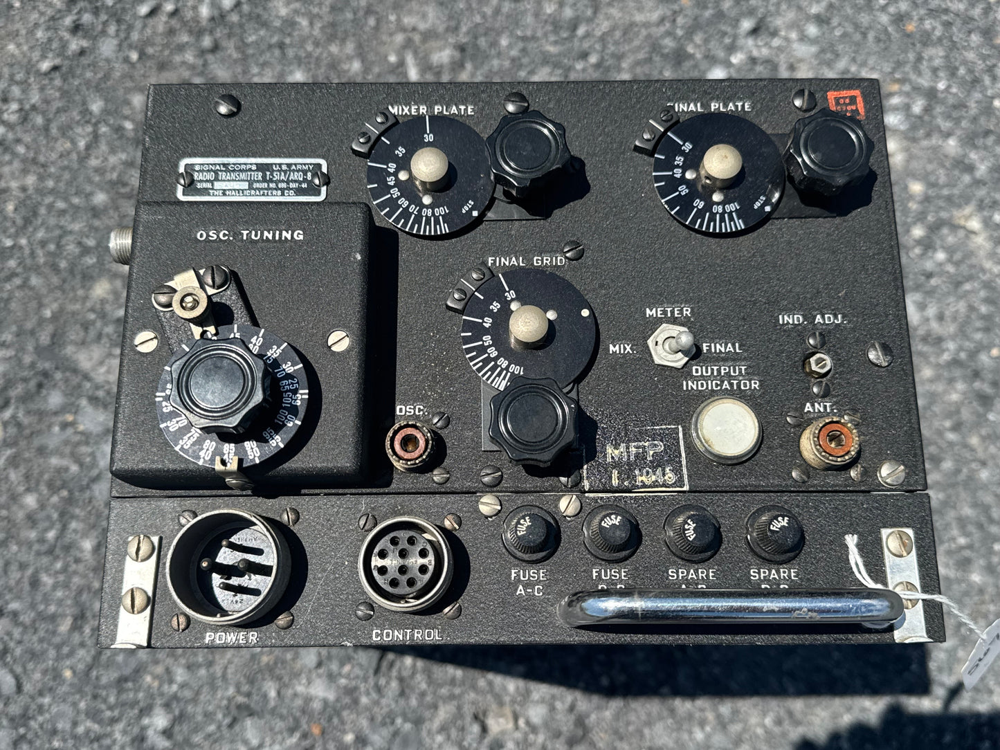 WWII U.S. Army Signal Corps T-51/ARQ-8 Radio Transmitter — 1944