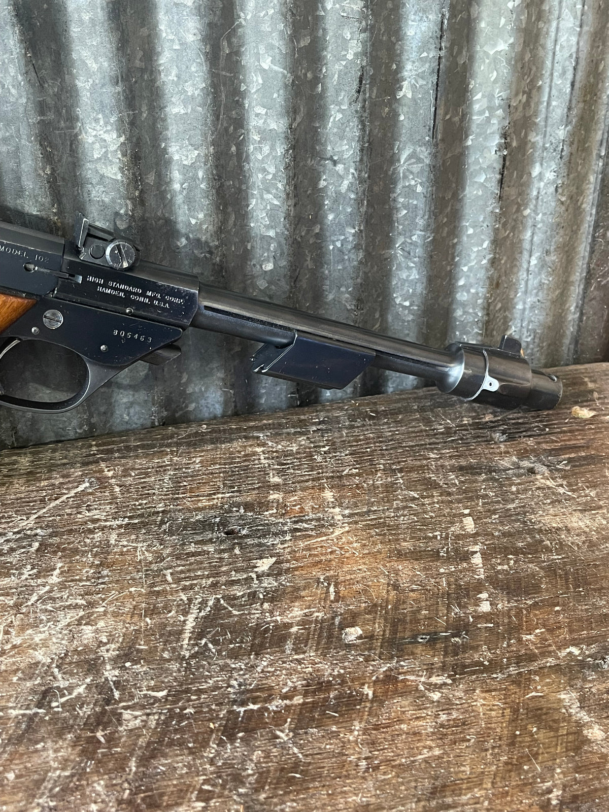 High Standard Supermatic Citation Model 102 .22 LR – Target Pistol – Original Box, 2 Magazines, Barrel Weights & Extra Grips