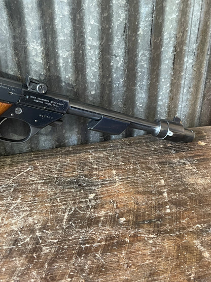 High Standard Supermatic Citation Model 102 .22 LR – Target Pistol – Original Box, 2 Magazines, Barrel Weights & Extra Grips