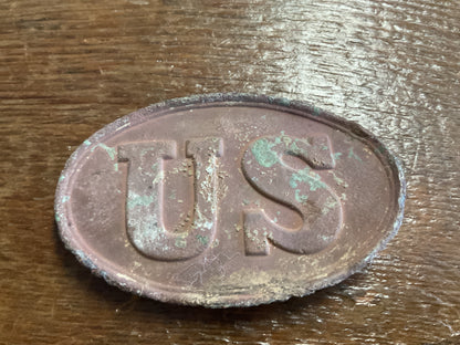 U.S. Belt Plate found Stones River off bypass Murfreesboro Tennessee. Civil War