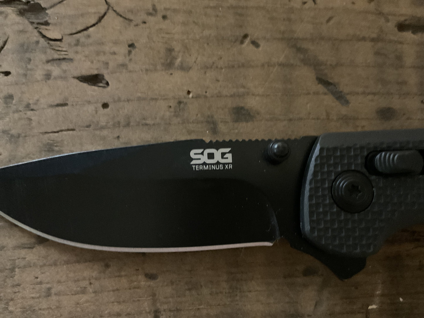 SOG Cryo Assisted Folding Knife Black TiNi Blade Stainless Handle Frame Lock w/ Box