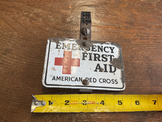 American Red Cross Emergency First Aid Porcelain Sign