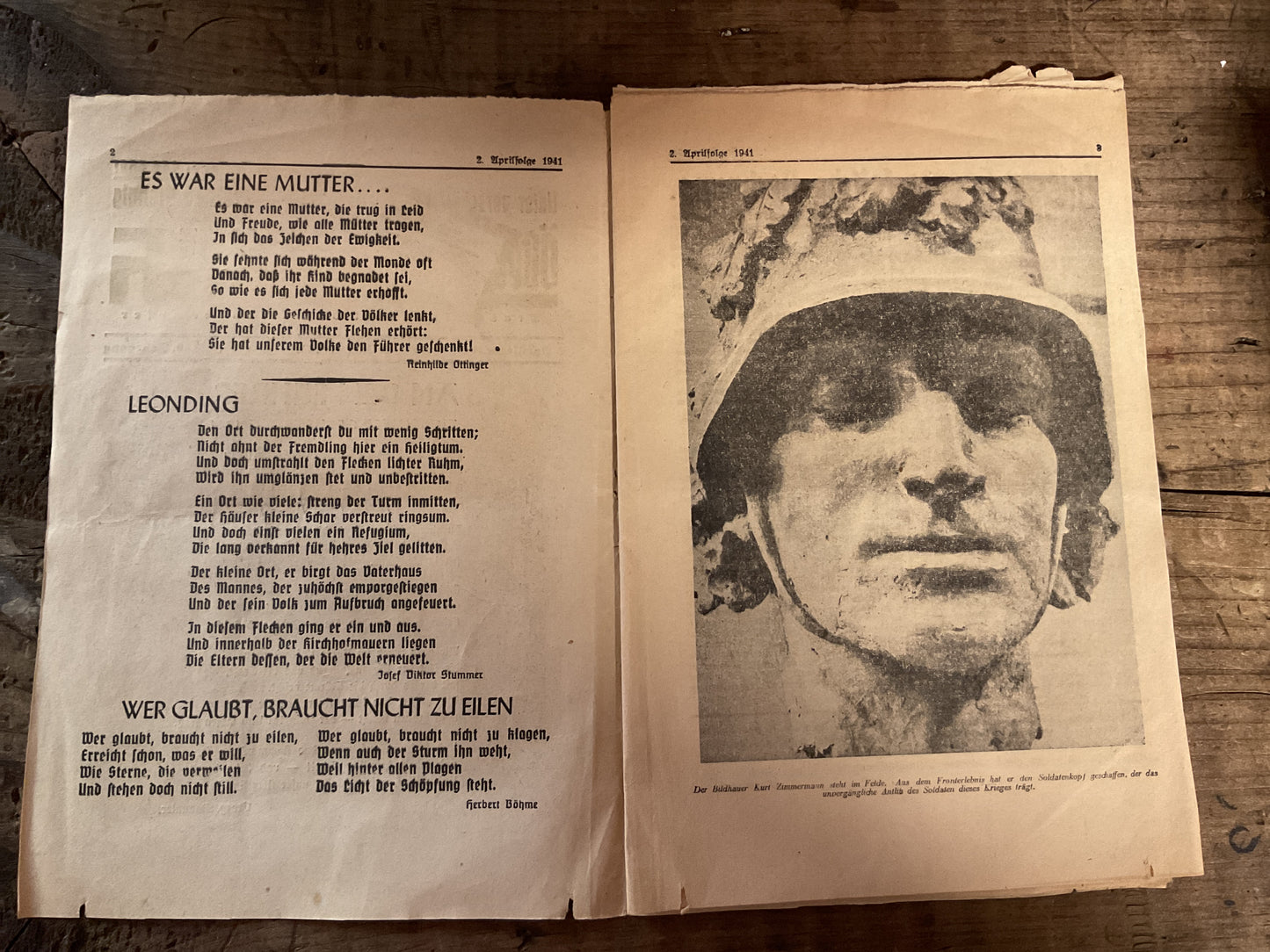 WWII German Propaganda Newspaper-Die O.E. Feldpost-Hitler’s Birthday Issue-2 April 1941 Issue