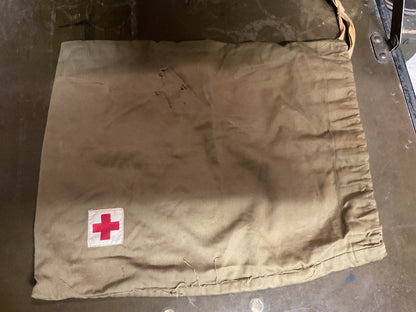 WWII Red Cross Drawstring Bag