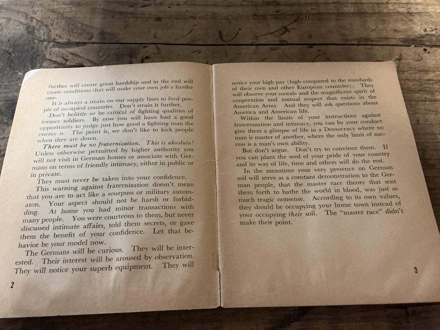 Original WWII U.S. Army Pocket Guide to Germany 1944 War Dept. Occupation Manual