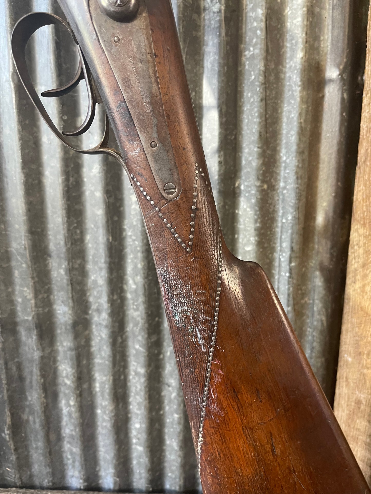 W&H Hudson Belgian-Made Antique Side-by-Side Hammer Shotgun – Underlever