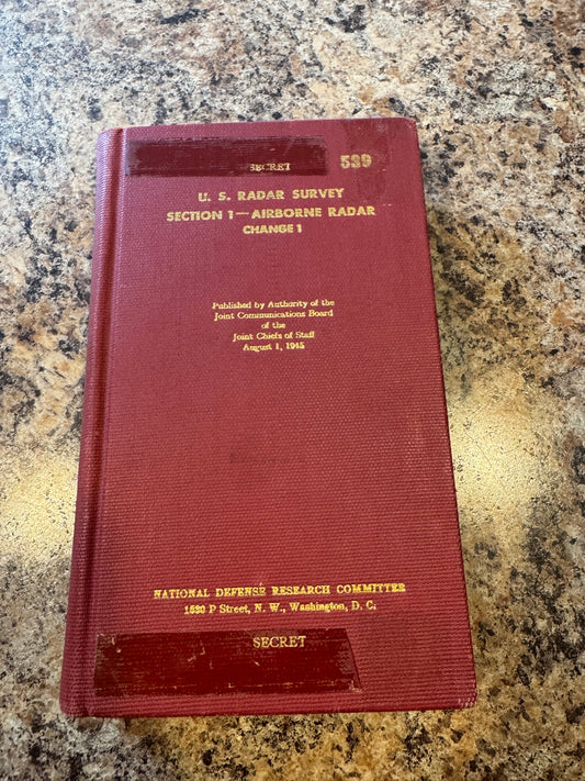 WWII U.S. Radar Survey – Airborne Radar – “SECRET” – 1945