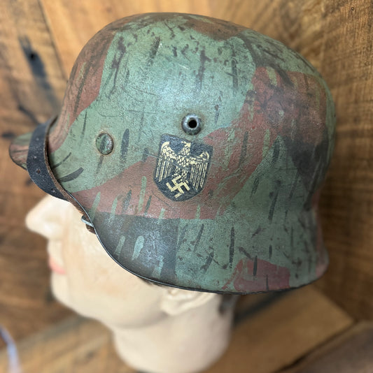 German WWII Camo hkP64 Helmet