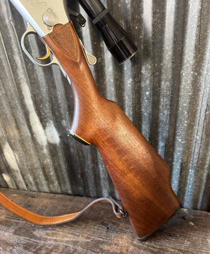 Savage Model 24B-DL — .22 Magnum over 20 Gauge (Combo Gun) with Lyman Scope & Leather Sling