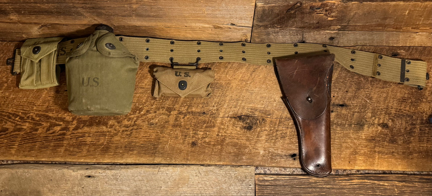WWII Era Web belt w/ All Original Gear