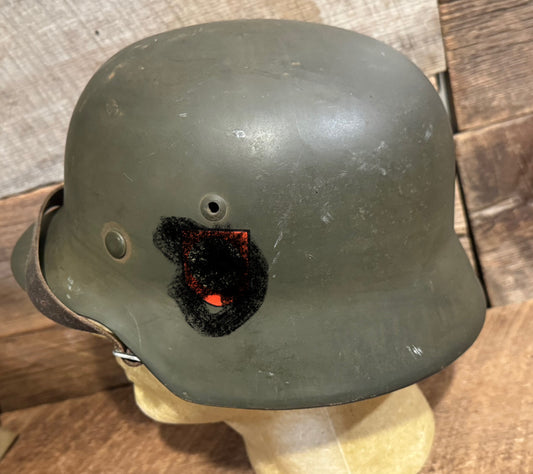 German WWII Helmet-Original Shell-Post War Refurb