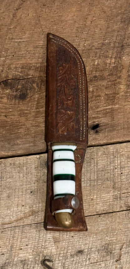 WWII Theatre Knife- Green & White
