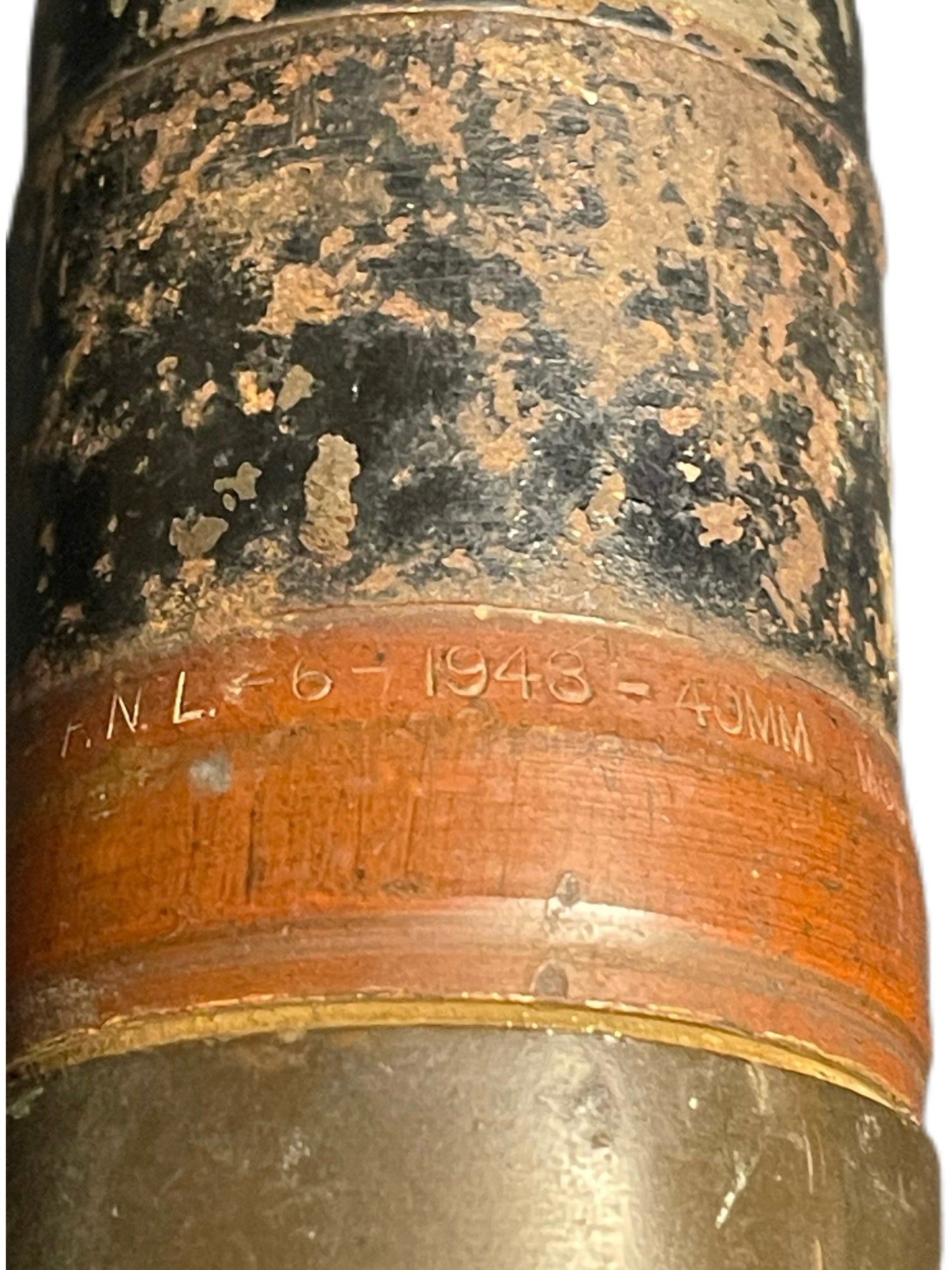 WWII 1942 Inert 40mm Bofors Anti-Aircraft Round