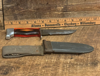 WWII Theatre Knife-Orange Diamond