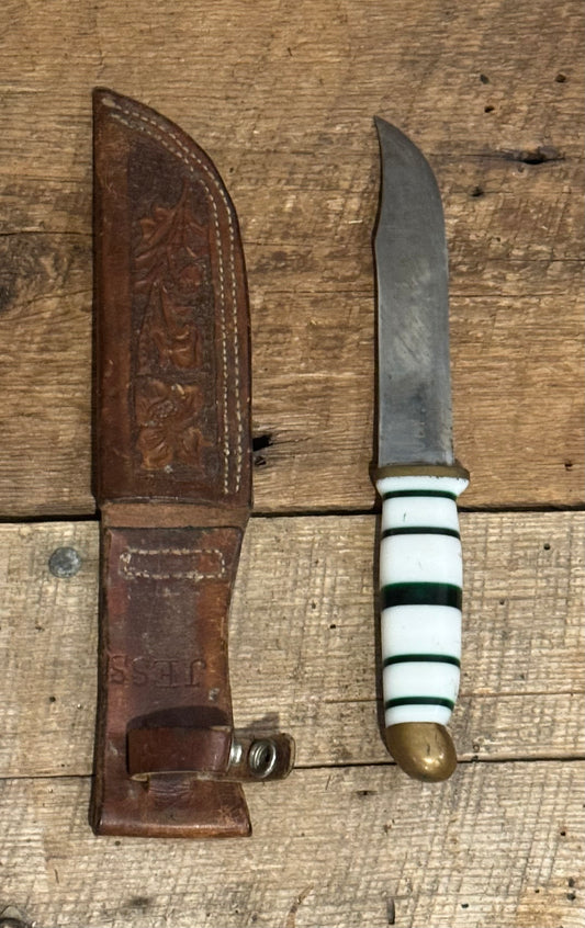 WWII Theatre Knife- Green & White